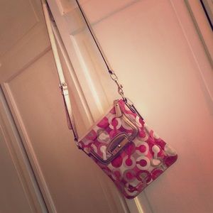 Pink, Coach printed cross-body